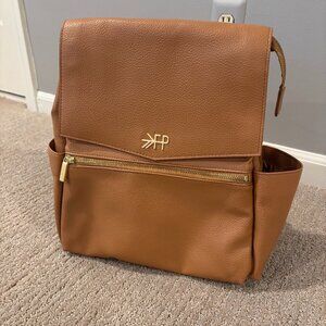 Freshly Picked Mini Classic Diaper Bag Tan Vegan Leather Baby Backpack